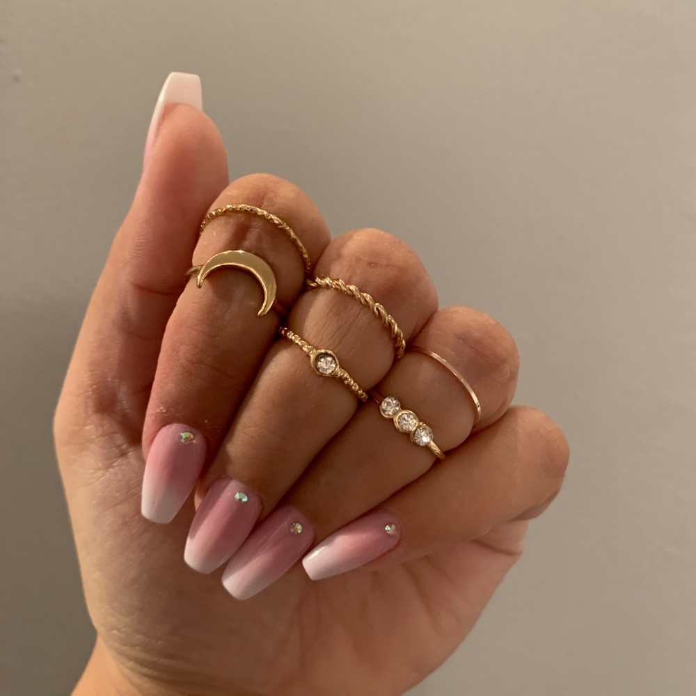 NEW Gold Mixed Boho Midi/Knuckle Ring Set - Picture 2 of 4